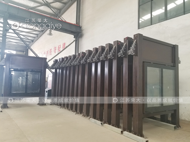 陜西仿古公交候車亭發(fā)貨圖一